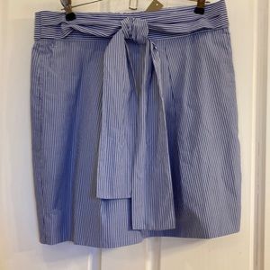 J Crew blue striped skirt. Never worn. Perfect condition